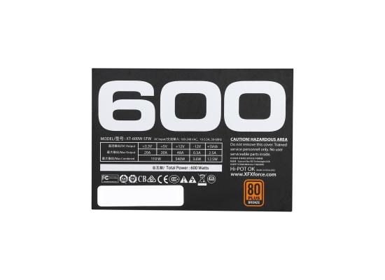 XFX Power Supply 600W 80 Plus Bronze certified